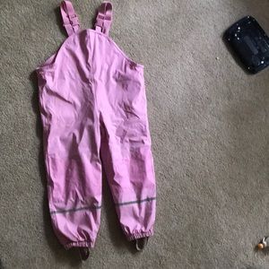 Girls fleece lined waterproof bib aged 4-6